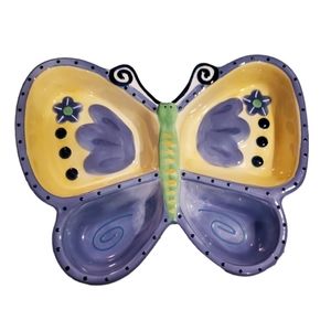 BICO China BUTTERFLY SHAPED CHIP AND DIP SERVING TRAY DISH